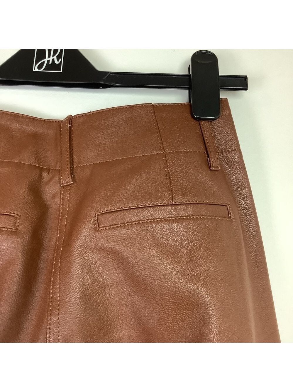 WILFRED ASCENDANT VEGAN LEATHER COGNAC PANTS 00 - Picture 9 of 12